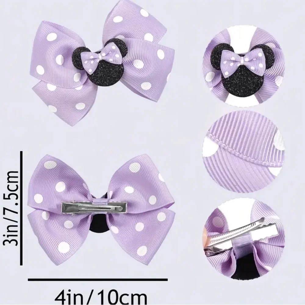NIB Minnie 4pc Hair Clip Set